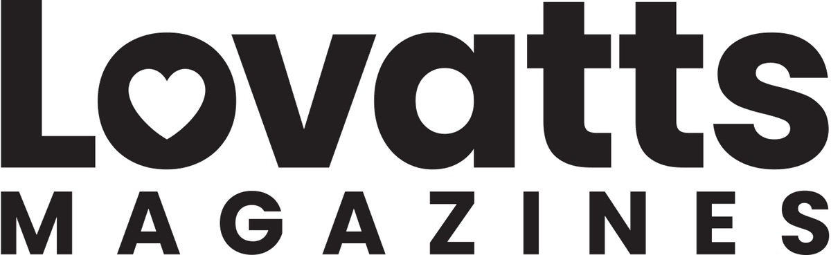 Logo of Lovatts Magazines with a black heart replacing the 'o' in 'Lovatts'.